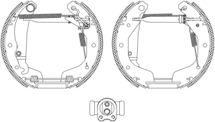 Комлект тормозных накладок HELLA 8DB 355 004-211