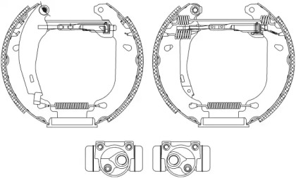 Комлект тормозных накладок HELLA 8DB 355 003-901