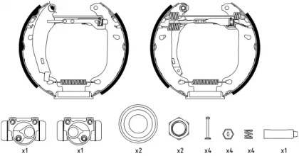 Комлект тормозных накладок HELLA 8DB 355 003-911