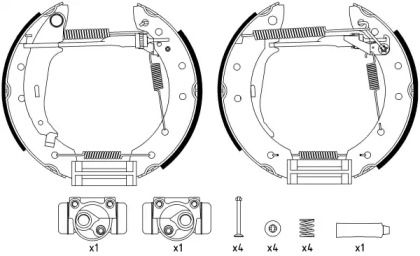 Комлект тормозных накладок HELLA 8DB 355 022-681