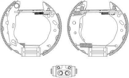 Комлект тормозных накладок HELLA 8DB 355 004-441