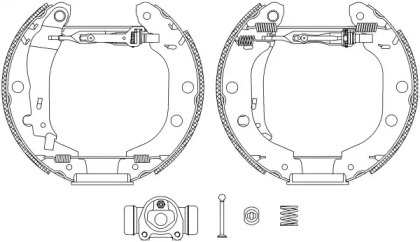 Комлект тормозных накладок HELLA 8DB 355 004-671