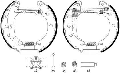 Комлект тормозных накладок HELLA 8DB 355 004-401