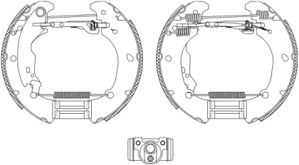 Комлект тормозных накладок HELLA 8DB 355 004-481