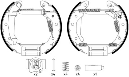 Комлект тормозных накладок HELLA 8DB 355 022-661