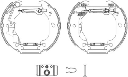 Комлект тормозных накладок HELLA 8DB 355 004-761