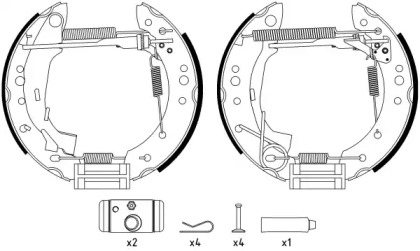 Комлект тормозных накладок HELLA 8DB 355 004-741