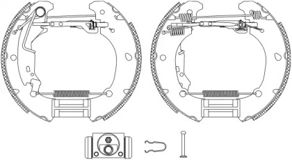 Комлект тормозных накладок HELLA 8DB 355 004-881