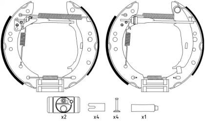 Комлект тормозных накладок HELLA 8DB 355 022-931