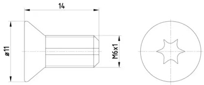 Болт, диск тормозного механизма HELLA 8DZ 355 209-121