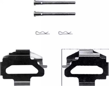 Комплектующие, колодки дискового тормоза HELLA 8DZ 355 202-381