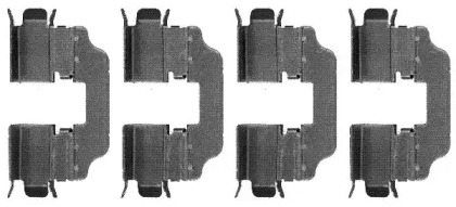 Комплектующие, колодки дискового тормоза HELLA 8DZ 355 203-411