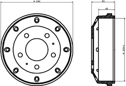 Тормозный барабан HELLA 8DT 355 301-971