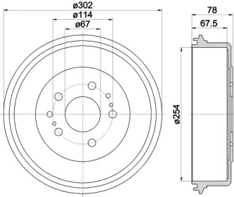 Тормозный барабан HELLA 8DT 355 302-201