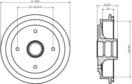 Тормозный барабан HELLA 8DT 355 302-351