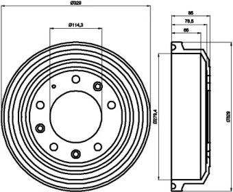 Тормозный барабан HELLA 8DT 355 302-371