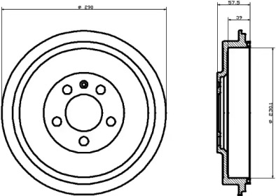 Тормозный барабан HELLA 8DT 355 300-421