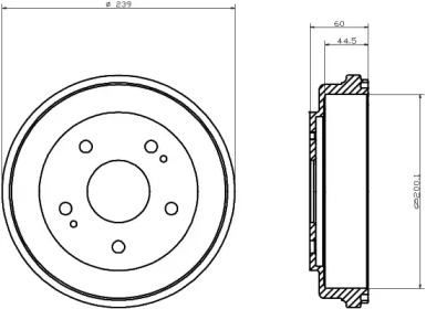 Тормозный барабан HELLA 8DT 355 300-941