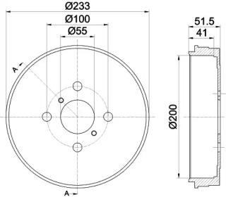 Тормозный барабан HELLA 8DT 355 301-751