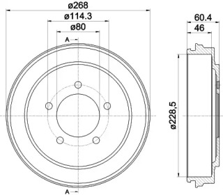 Тормозной барабан HELLA 8DT 355 301-921