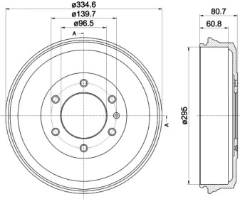 Тормозный барабан HELLA 8DT 355 302-591