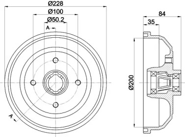 Тормозный барабан HELLA 8DT 355 302-861