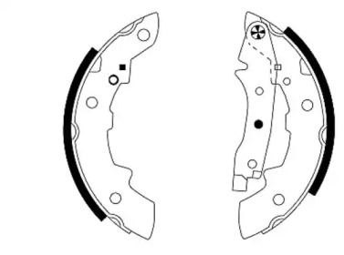 Комлект тормозных накладок HELLA 8DB 355 000-051