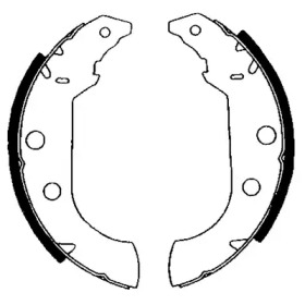 Комлект тормозных накладок HELLA 8DB 355 001-101