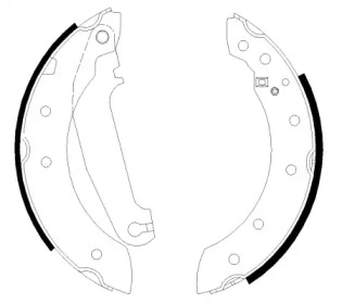 Комлект тормозных накладок HELLA 8DB 355 001-051