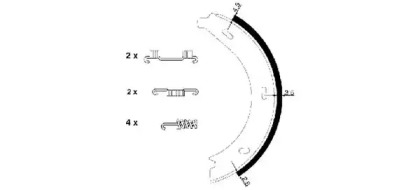 Комлект тормозных накладок HELLA 8DA 355 050-401