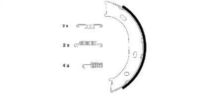 Комлект тормозных накладок HELLA 8DA 355 050-291