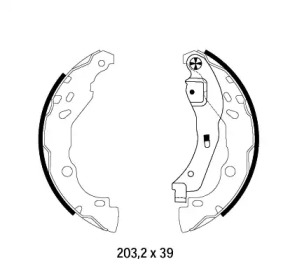 Комлект тормозных накладок HELLA 8DB 355 002-641