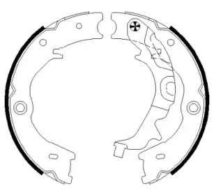 Комлект тормозных накладок HELLA 8DA 355 051-121