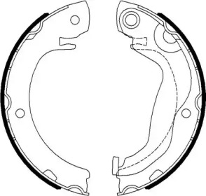 Комлект тормозных накладок HELLA 8DA 355 051-041