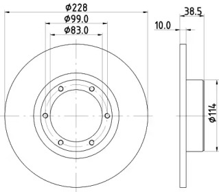 Тормозной диск HELLA 8DD 355 100-031