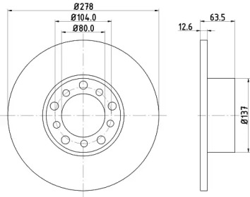 Тормозной диск HELLA 8DD 355 100-071