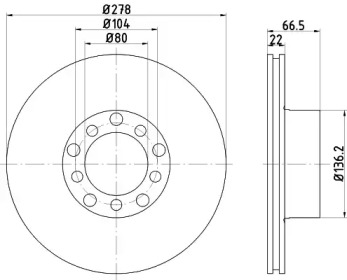 Тормозной диск HELLA 8DD 355 100-081