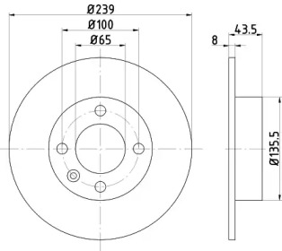 Тормозной диск HELLA 8DD 355 100-111