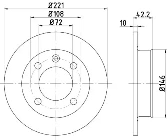 Тормозной диск HELLA 8DD 355 100-171