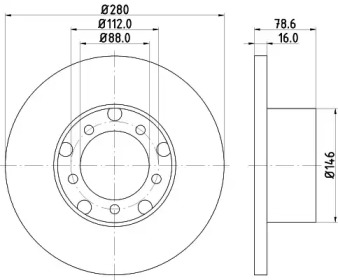 Тормозной диск HELLA 8DD 355 100-201