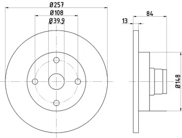 Тормозной диск HELLA 8DD 355 100-211