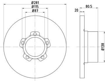 Тормозной диск HELLA 8DD 355 100-221