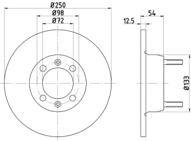 Тормозной диск HELLA 8DD 355 100-241