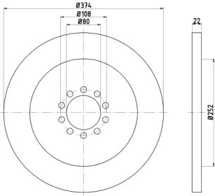 Тормозной диск HELLA 8DD 355 117-531