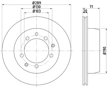 Тормозной диск HELLA 8DD 355 100-441