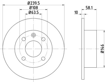 Тормозной диск HELLA 8DD 355 100-541