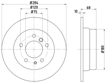 Тормозной диск HELLA 8DD 355 100-661