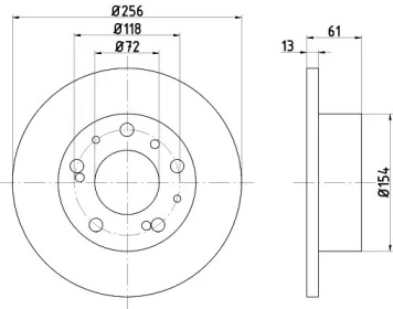 Тормозной диск HELLA 8DD 355 100-701