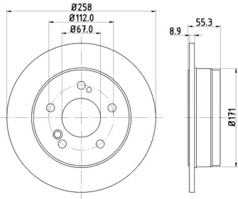 Тормозной диск HELLA 8DD 355 100-951