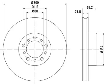 Тормозной диск HELLA 8DD 355 126-022